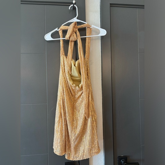 Mini Gold Dress - Picture 4 of 4